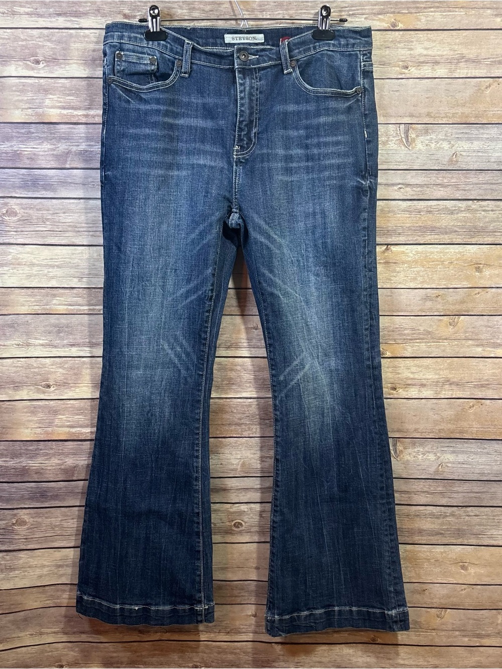 Stetson Jeans Women’s Dark Blue Flare Jeans With Cactus Pockets